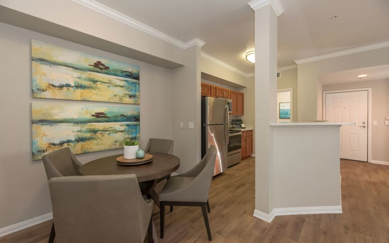 Spacious and bright dining room and kitchen at Avion Apartments in Rancho Cordova, California