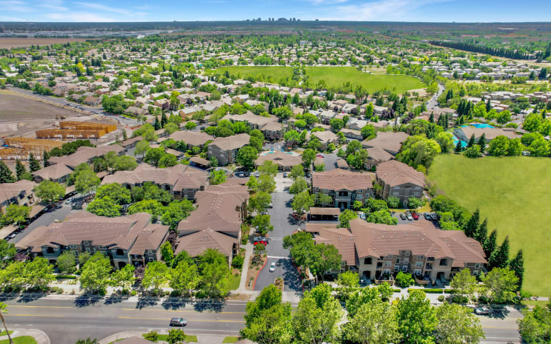Aerial View of Property of Natomas Park Apartments in Sacramento, California