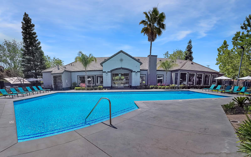 Poolside at Avion Apartments in Rancho Cordova, California