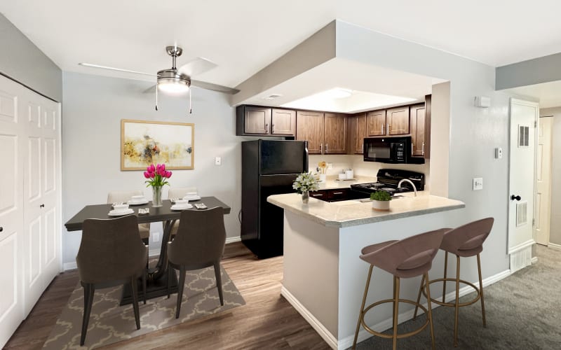 Updated kitchen at Royal Farms Apartments in Salt Lake City, Utah