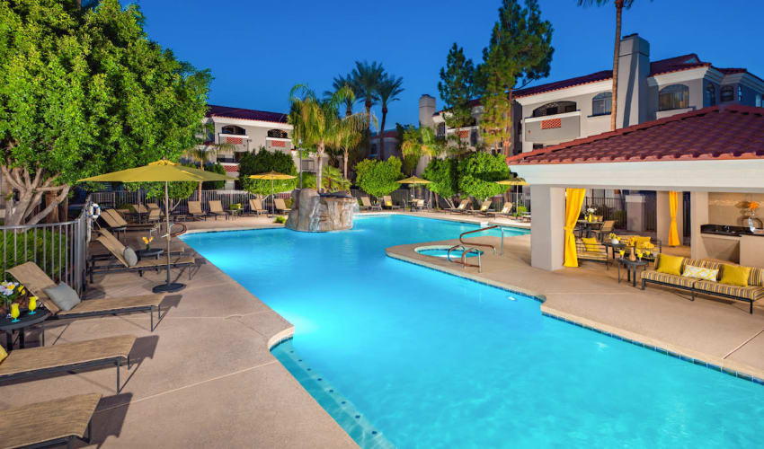 View of the pool at San Marin at the Civic Center