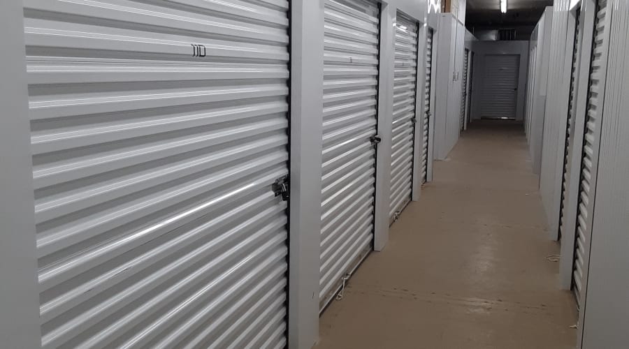 Interior climate-controlled units at KO Storage in Owatonna, Minnesota