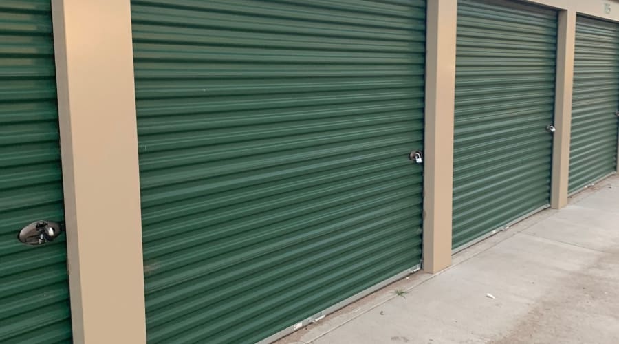 The exterior storage units at KO Storage in Casper, Wyoming
