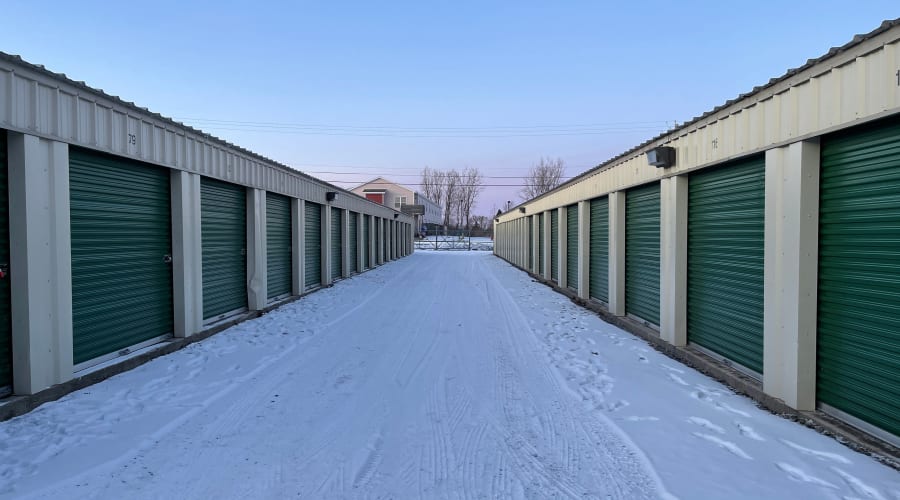 Exterior of outdoor units at KO Storage in Watertown, New York