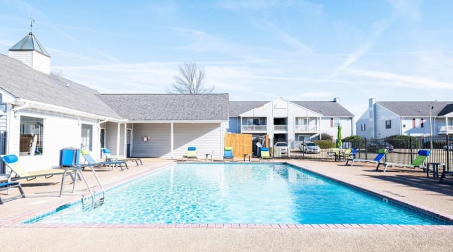 Long rectangular pool at Indigo at 61 in Robinsonville, Mississippi
