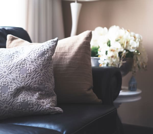 Cozy décor in an apartment at The Columbia at the Waterfront in Vancouver, Washington