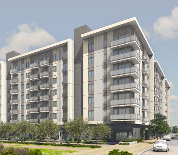 A rendering of The Columbia at the Waterfront in Vancouver, Washington