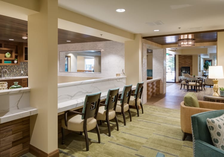 Living room at The Montera in La Mesa, California