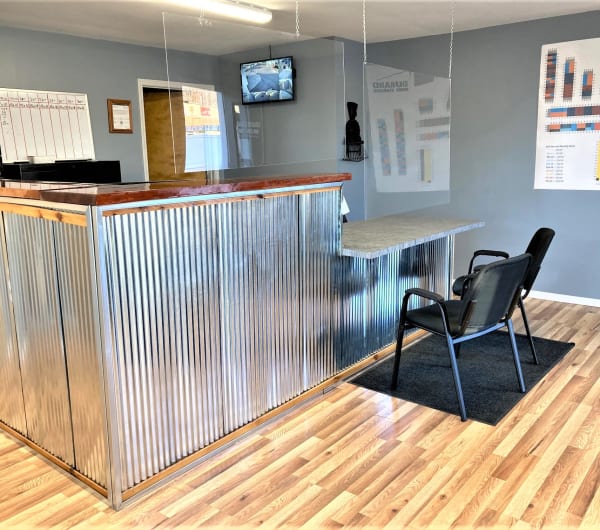 Interior of the leasing office at l1-800-Self-Storage.com in Durand, Michigan