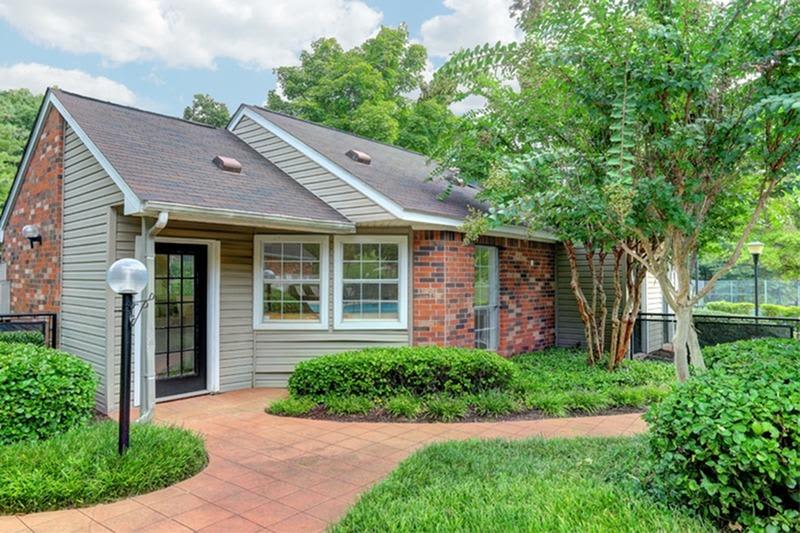 Lush landscaping throughout the community at Allegro on Bell in Antioch, Tennessee