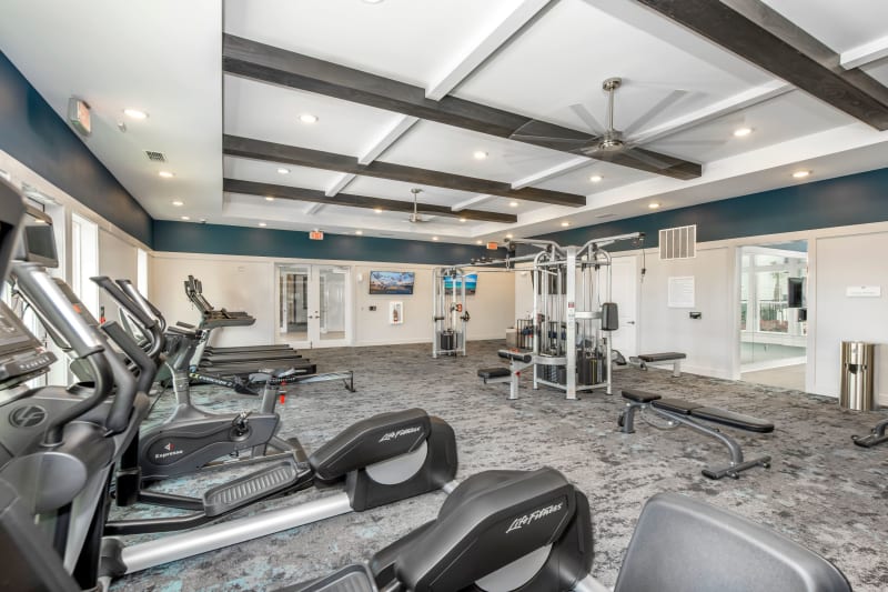 Fitness center at Argyle at Oakleaf Town Center in Jacksonville, Florida