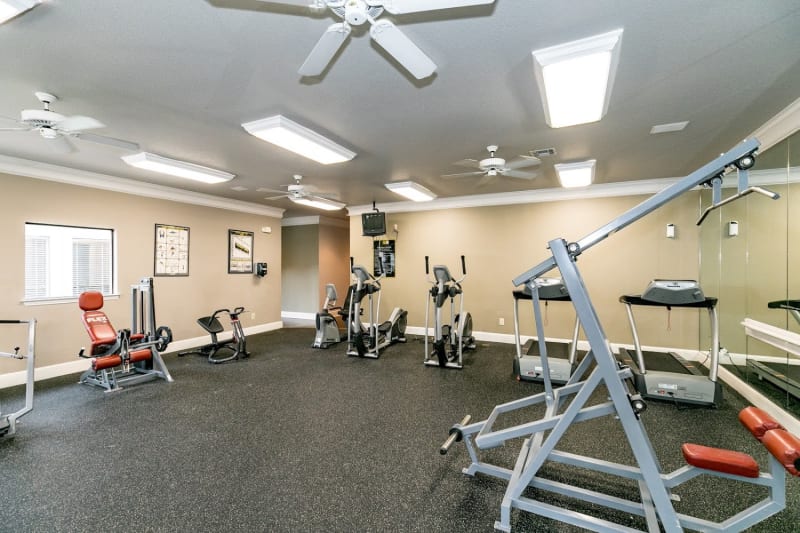 Gym at The Aidan in Lewisville, Texas