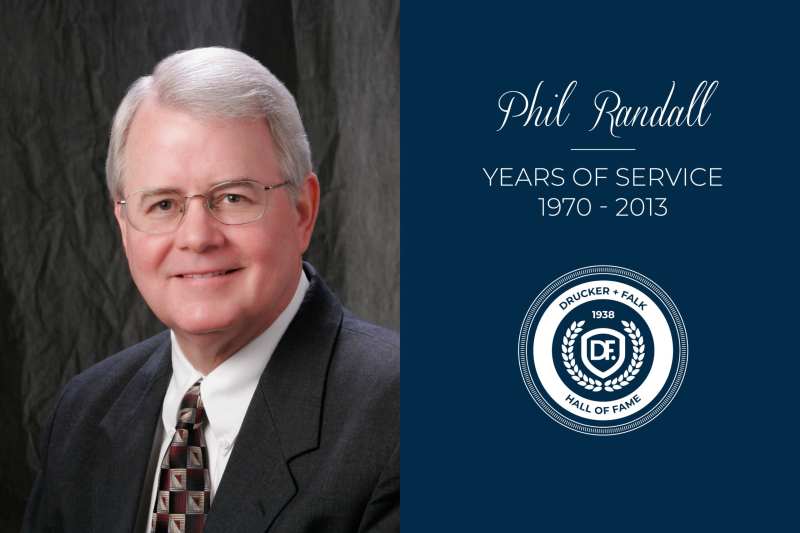 Phil Randall Drucker + Falk Hall of Fame Inductee