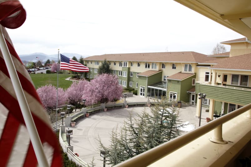 A view from the balcony at Crystal Terrace of Klamath Falls in Klamath Falls