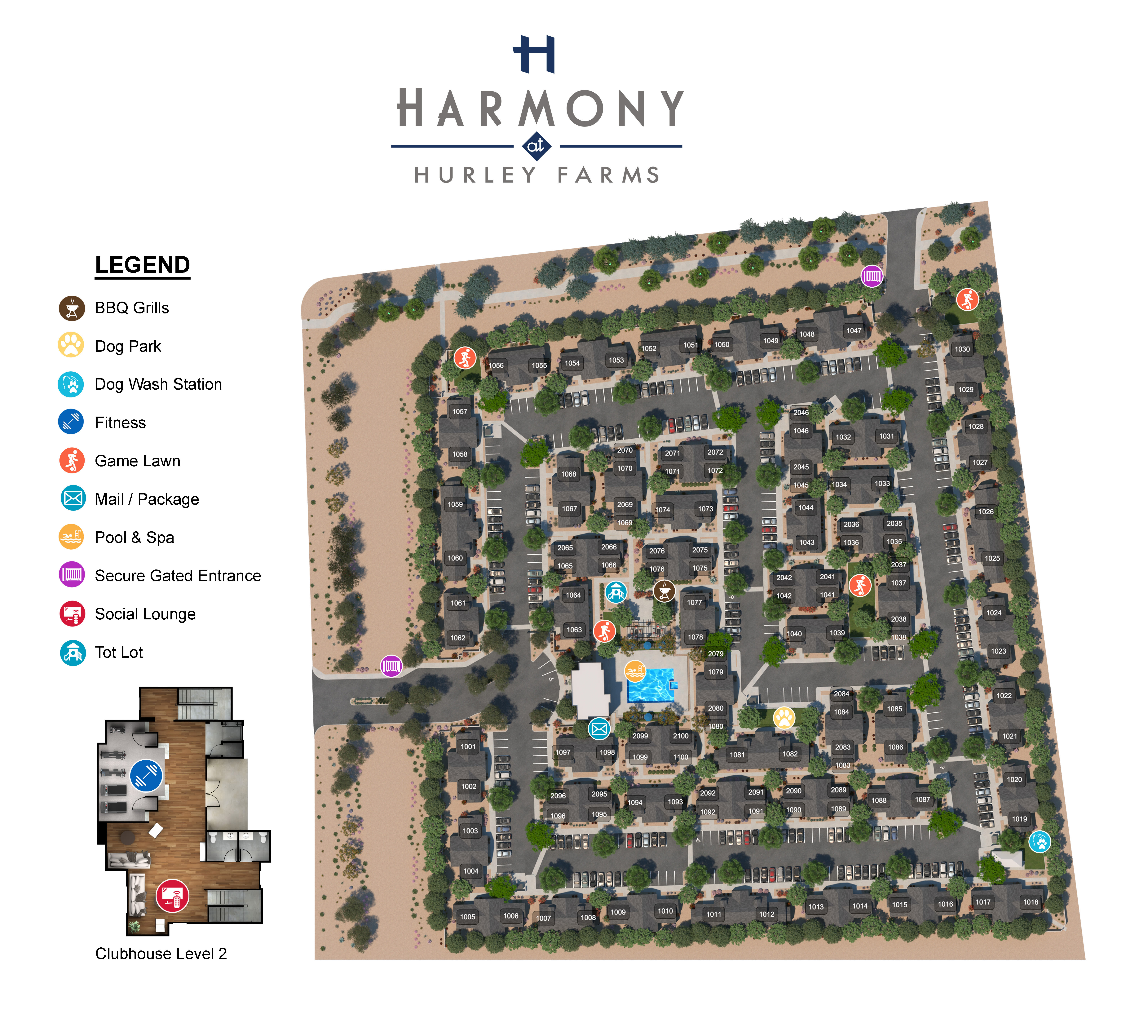Harmony at Hurley Farms site plan