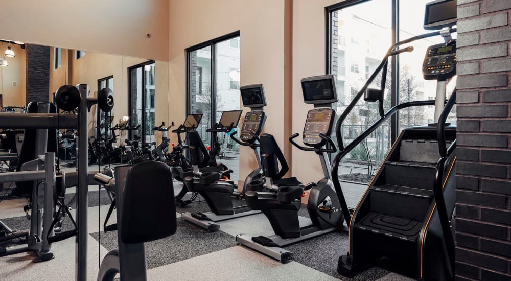 Plenty of equipment for all in the fitness center at The Guthrie in Austin, Texas