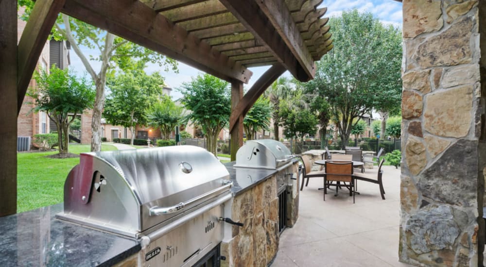 Outdoor Kitchen coverd at River Pointe in Conroe, Texas