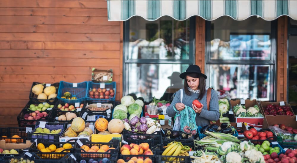 Produce stand near Altoview Apartment Homes in Charlottesville, Virginia