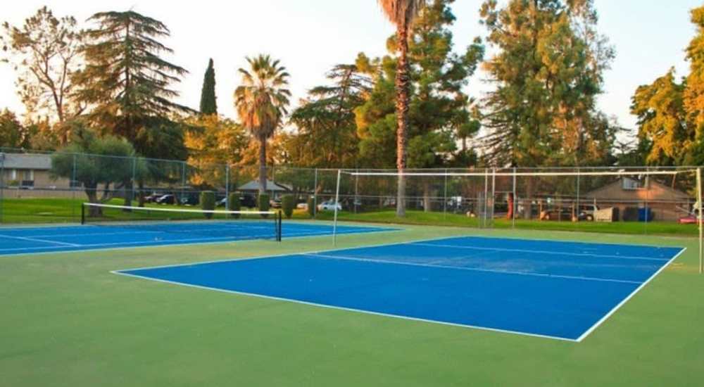 Tennis court at Torrey Ridge in Fresno, California