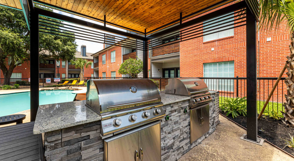 Resident enjoying the amenities at The Gentry in Houston, Texas