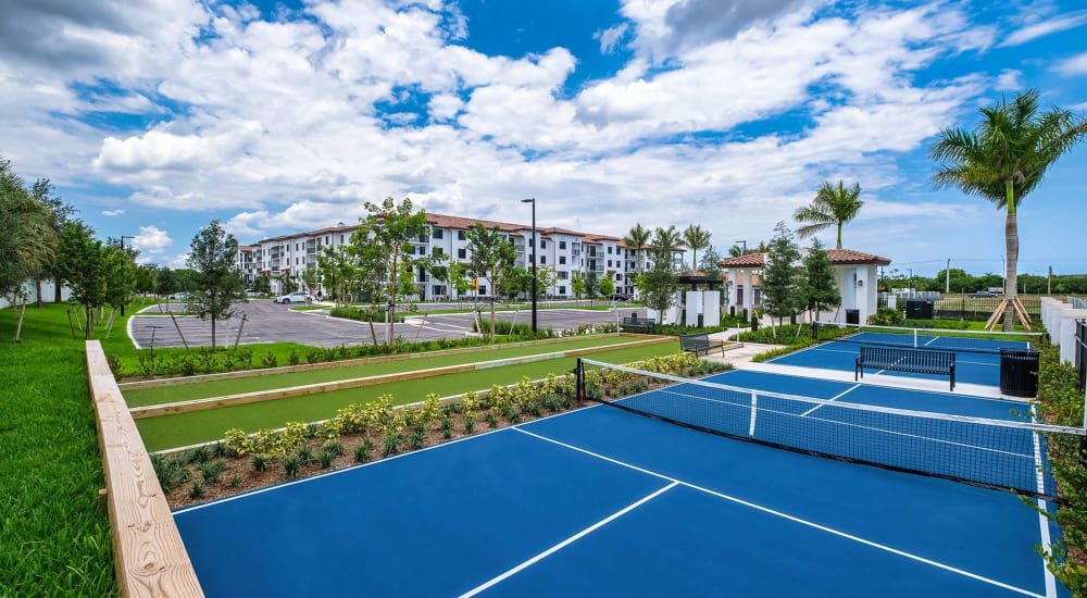 Tennis courts at The Residences at Monterra Commons in Cooper City, Florida