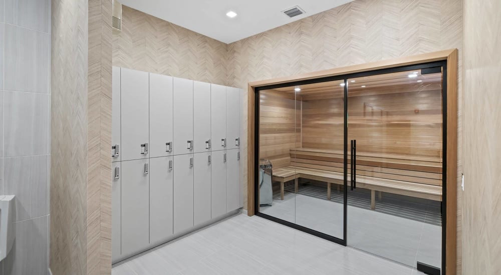Private saunas at The Residences at Monterra Commons in Cooper City, Florida