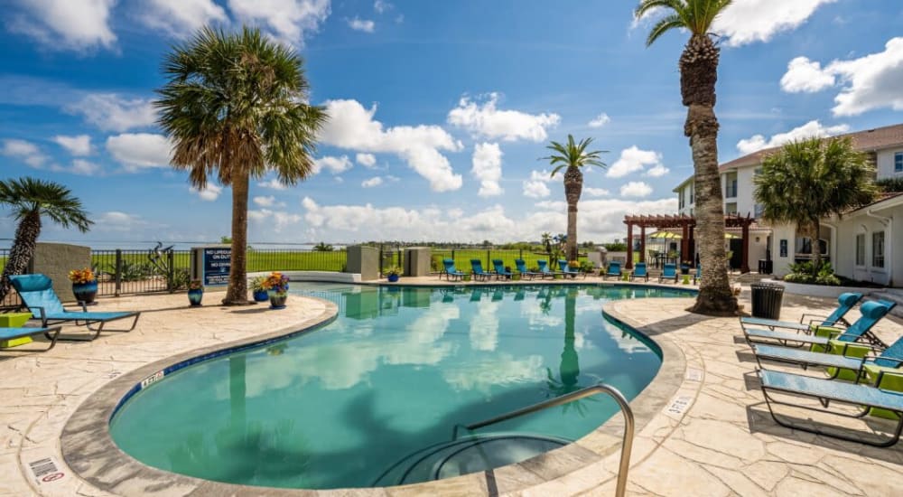 Pool area at Baypoint Apartments in Corpus Christi, Texas