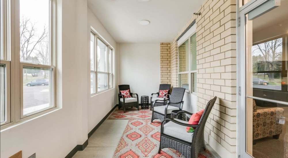 Sunroom at Novation Senior Commons in Madison, Wisconsin