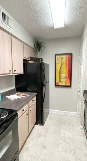 Modern kitchens at The Abbey at Briar Forest in Houston, Texas