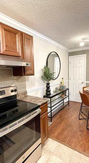 Modern kitchen at The Abbey at Riverchase in Hoover, Alabama, 