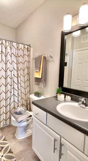 Spacious bathrooms at The Abbey at Eagles Landing in Stockbridge, Georgia