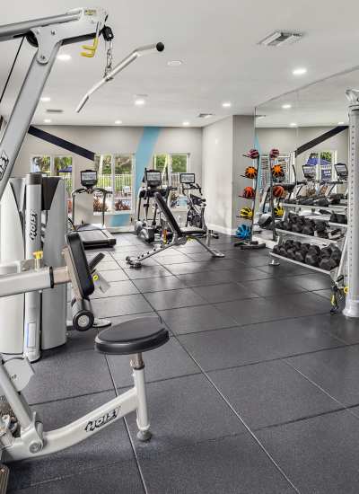 Fully Equipped Fitness Center at Boynton Place Apartments in Boynton Beach, Florida