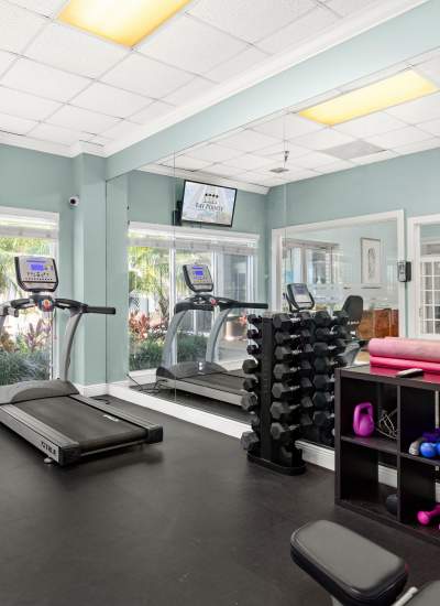 State-of-the-Art Fitness Center at Bay Pointe Tower in South Pasadena, Florida
