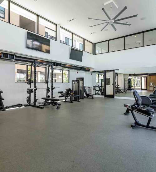 Fitness center at Sutter Green Apartments in Sacramento, California