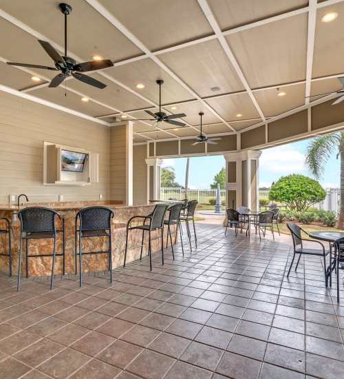Large open-style clubhouse at Victoria Park Apartments in Davenport,Florida