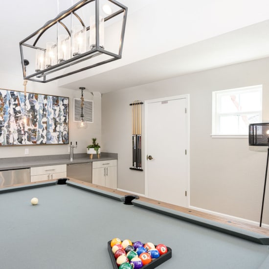 Pool table at Capri Creek Apartments in Petaluma, California