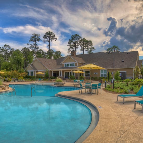 The swimming pool at Lullwater at Blair Stone in Tallahassee, Florida