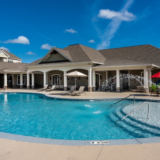 The swimming pool at Riverstone in Macon, Georgia