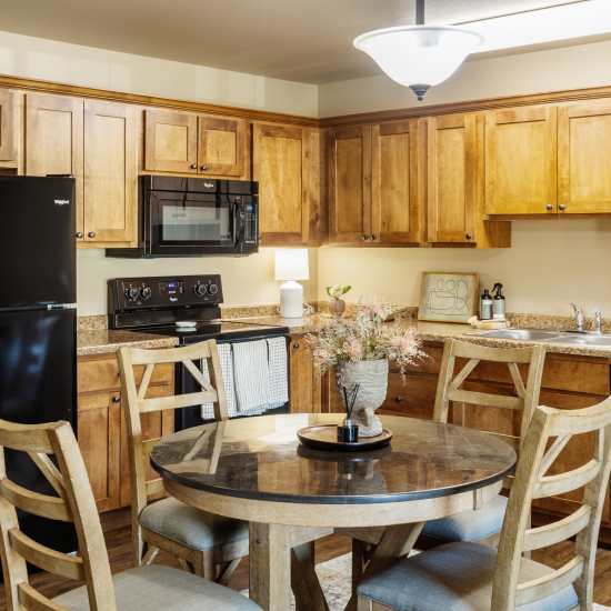 Modern kitchen at InterPointe Apartments in Billings, Montana