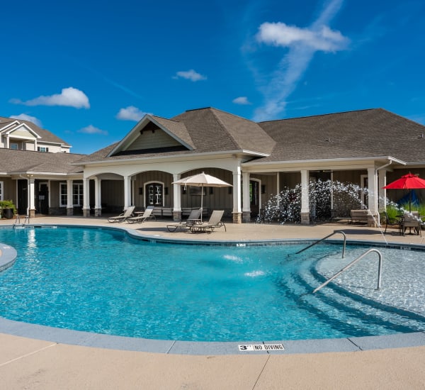 The resort-style swimming pool at Riverstone in Macon, Georgia
