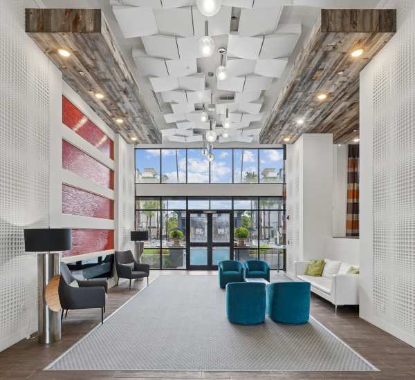 A lounge area for residents at EOS in Orlando, Florida