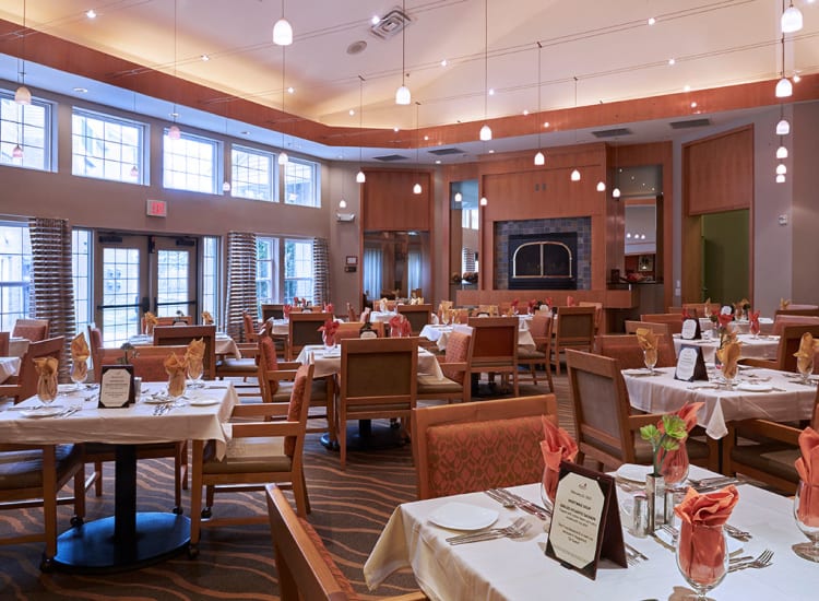 Bright and spacious dining room at All Seasons Ann Arbor in Ann Arbor, Michigan