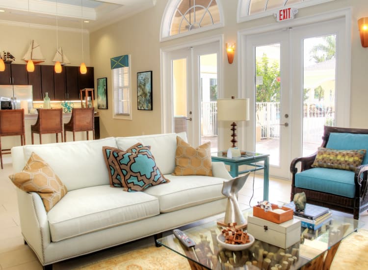 Luxurious lobby interior at Riverwalk Pointe in Jupiter, Florida
