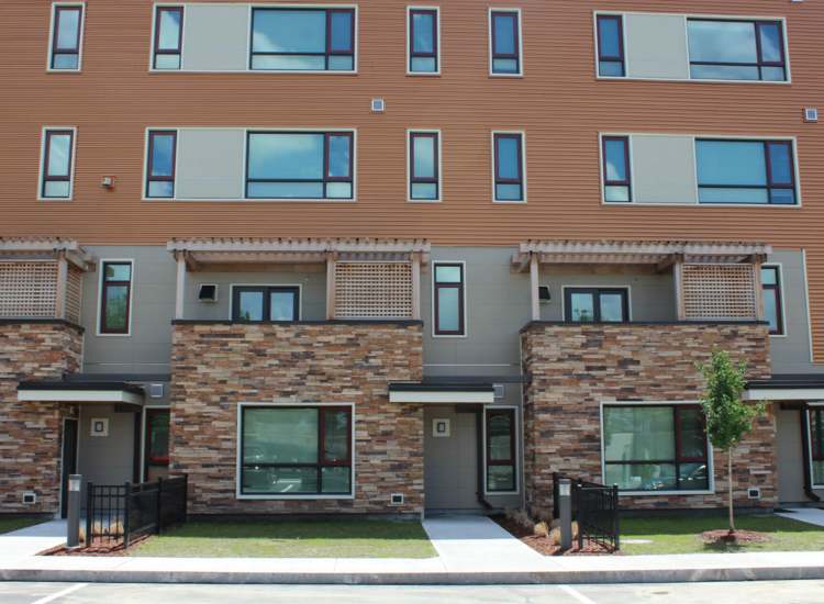 Exterior view of the building at 75 Amory in Boston, Massachusetts