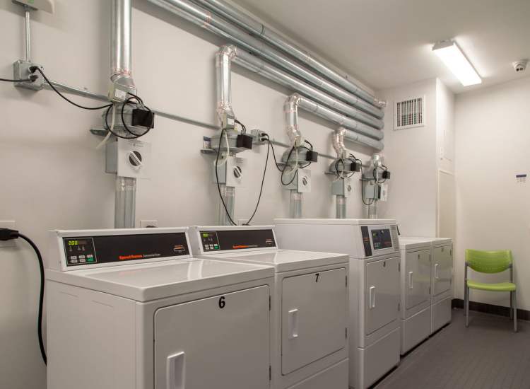 Community laundry area at 61 Heath in Jamaica Plain, Massachusetts
