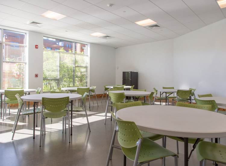 Clubhouse with dinning area at 61 Heath in Jamaica Plain, Massachusetts