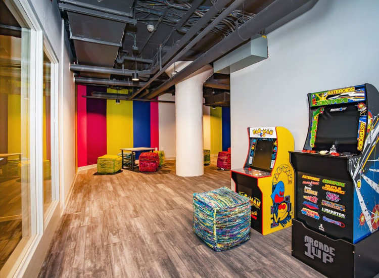 Children's play room at 98 Essex in Haverhill, Massachusetts