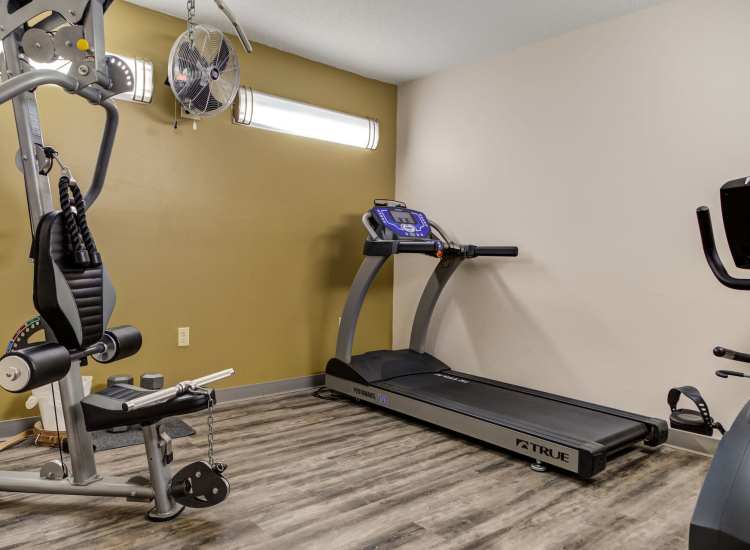 FUlly equipped fitness center at Bixby Brockton Apartments in Brockton, Massachusetts, 