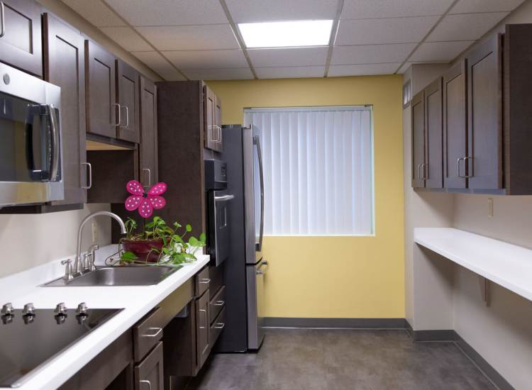 Modern kitchen at Cardinal Medeiros Manor in Dorchester, Massachusetts,