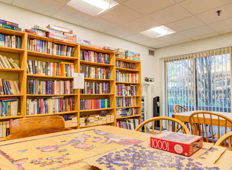 Library at Clark House in Amherst, Massachusetts, 